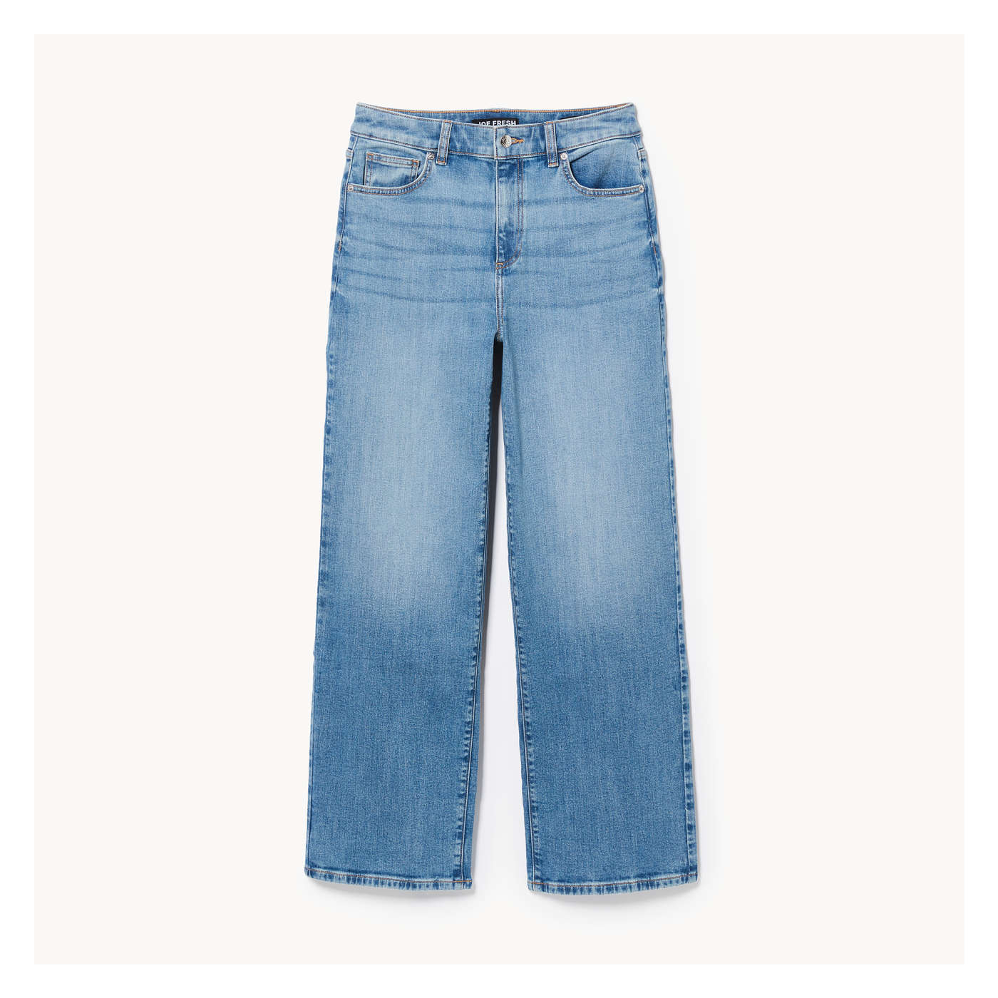 【THE MOZZ】Denim Wide Pants Women's Kapok Blend Denim Wide Tapered Pants | Denim | MUJI